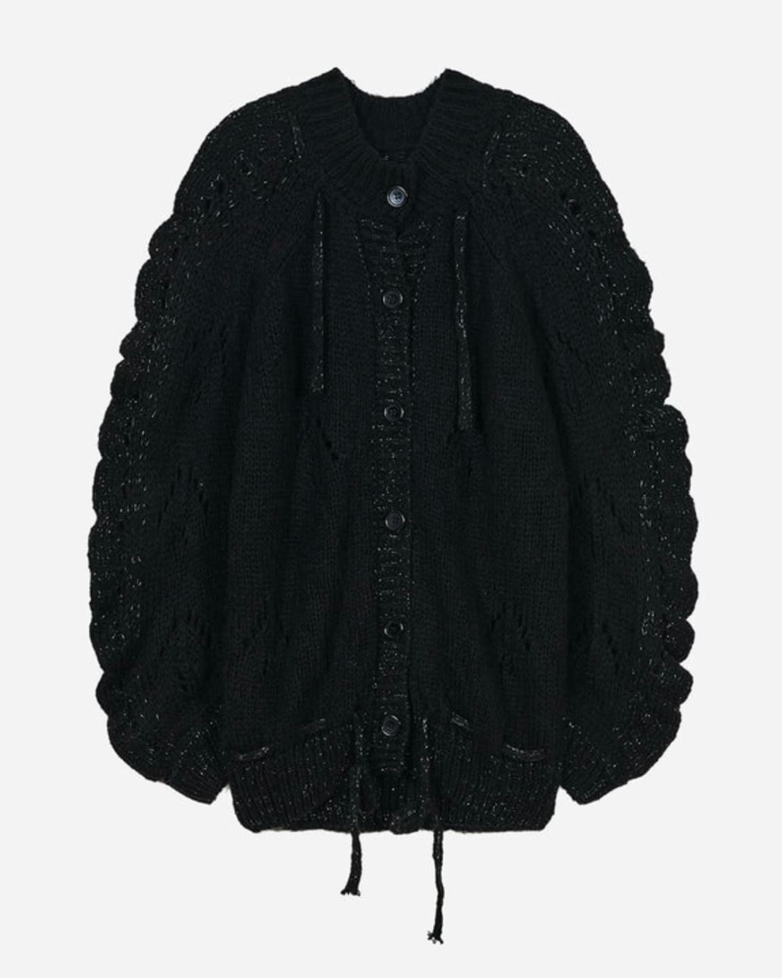타입서비스 Glittered Knit Strap Cardigan [Bla 상품이미지1