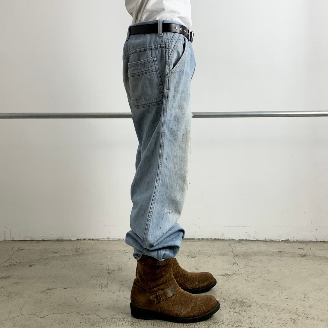 70s 리바이스 더티 워싱 와이드 플레어핏 데님 팬츠 상품이미지3