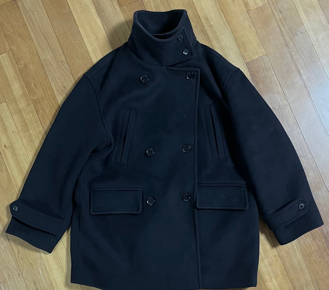 에잇세컨즈 오버핏 피코트 네이비 상품이미지2