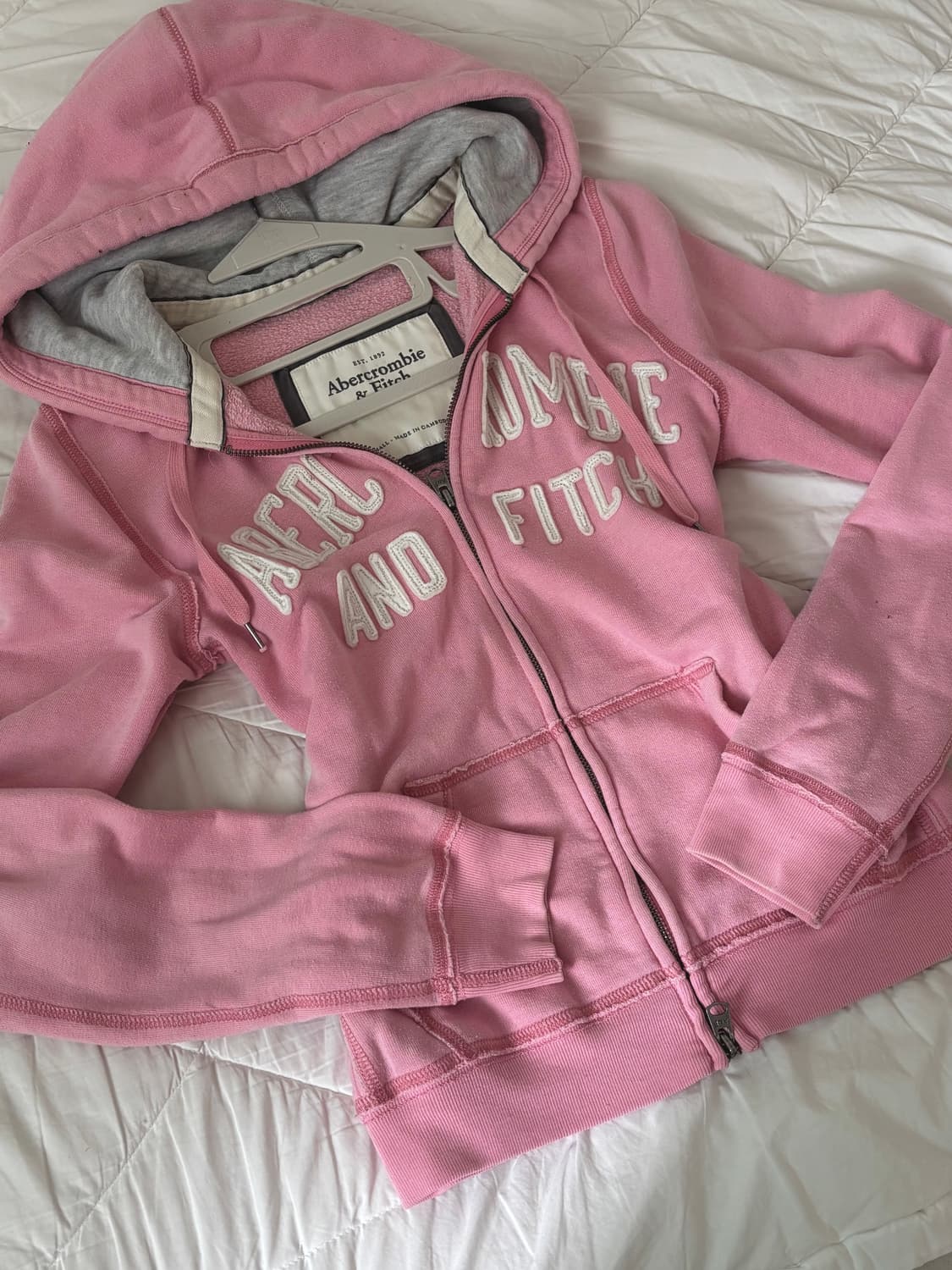 아베크롬비 핑크 후드집업 상품이미지1