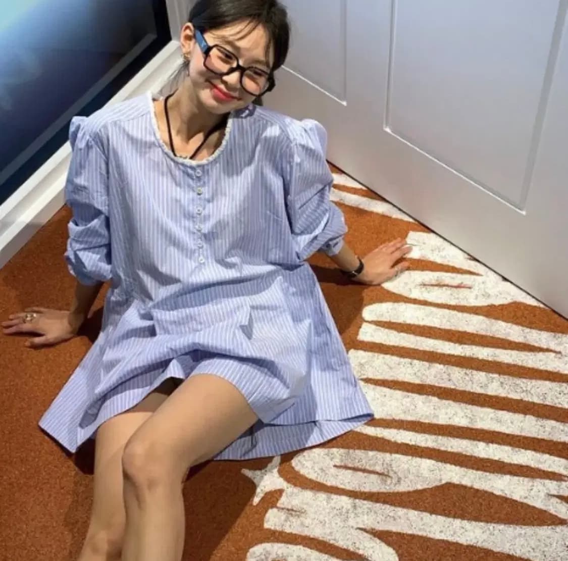 오버듀플레어 stripe lace jumpsuit 상품이미지4