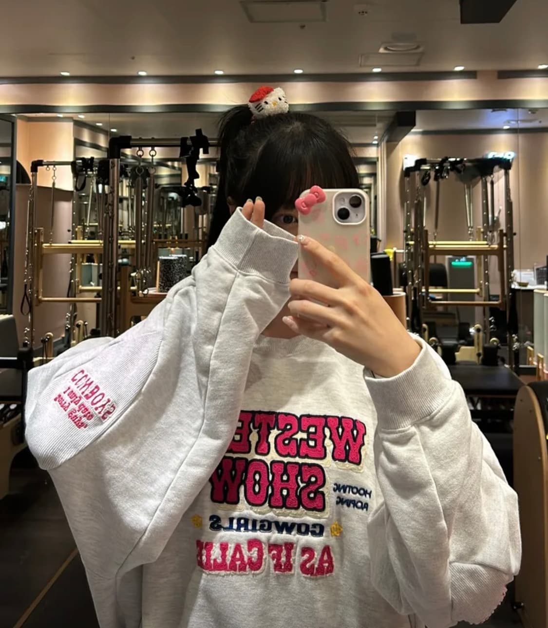 에즈이프캘리 웨스턴 쇼 맨투맨 멜란지그레이 상품이미지8