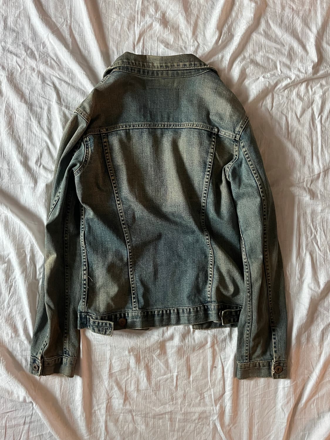Vintage Green Washing Denim Jacket 상품이미지5