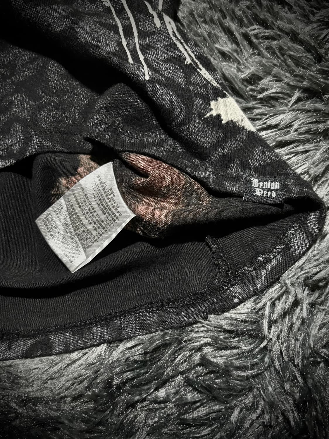 Dig Deep -black label- 해골&장미 고딕 워싱 프린팅 T 상품이미지7