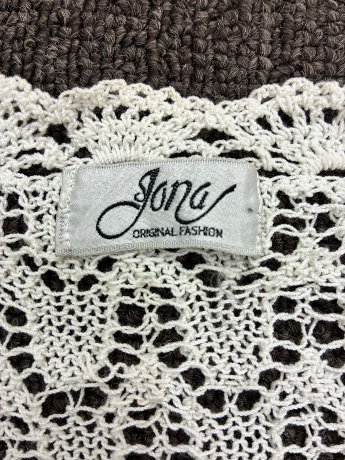 OS)Japanese vintage 여성 펀칭 디자인 반팔 시트 가디건 상품이미지5