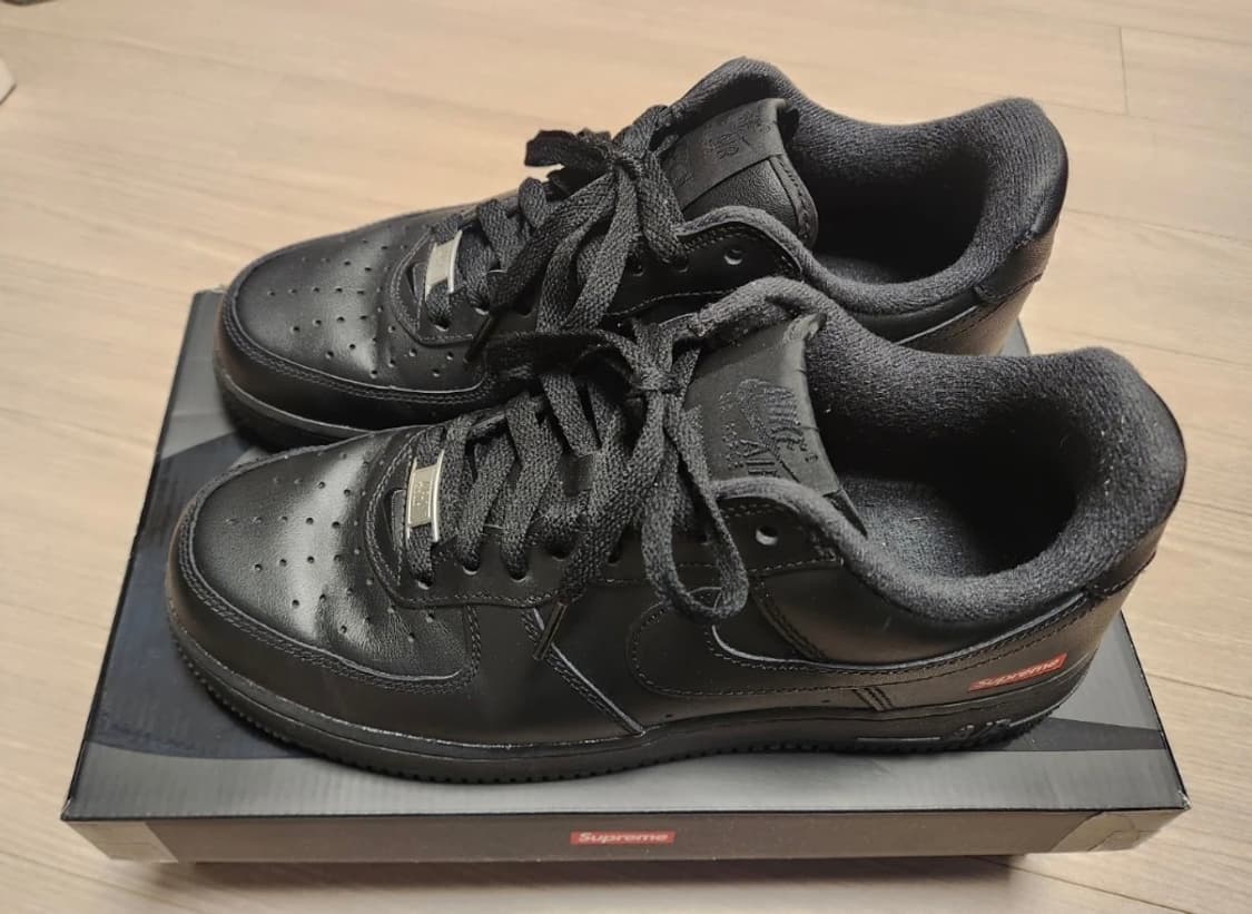 나이키 슈프림 에어포스 블랙 260 상품이미지3