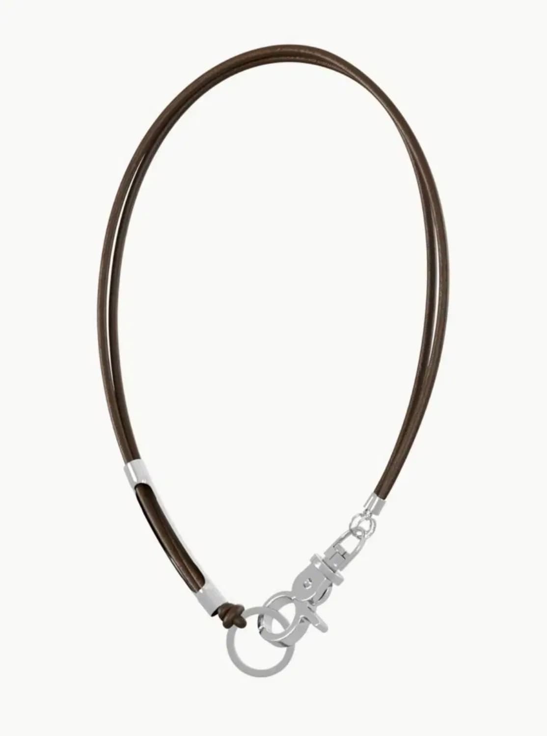 세이지가세이지 3way레더목걸이 브라운 유니섹스트랩링파이프초커가죽갈색아워 상품이미지3