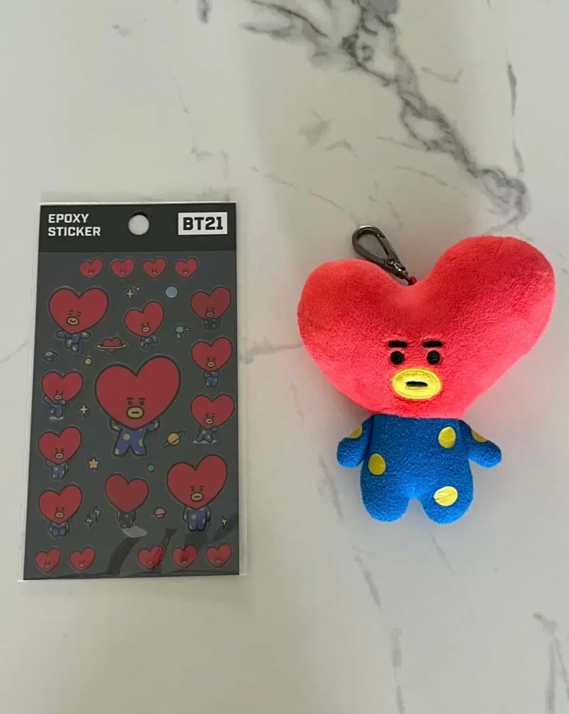 BT21 타타 백참 키링 +스티커 상품이미지1