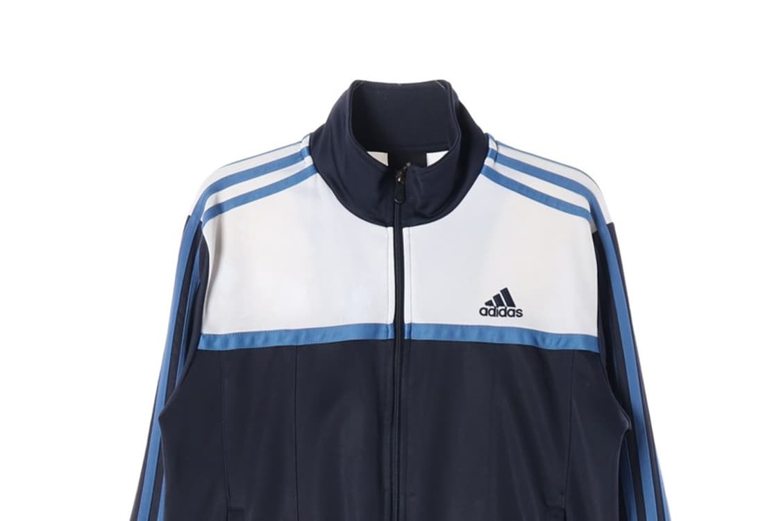 아디다스 빈티지 네이비 화이트 배색 트랙탑 져지 M 상품이미지3
