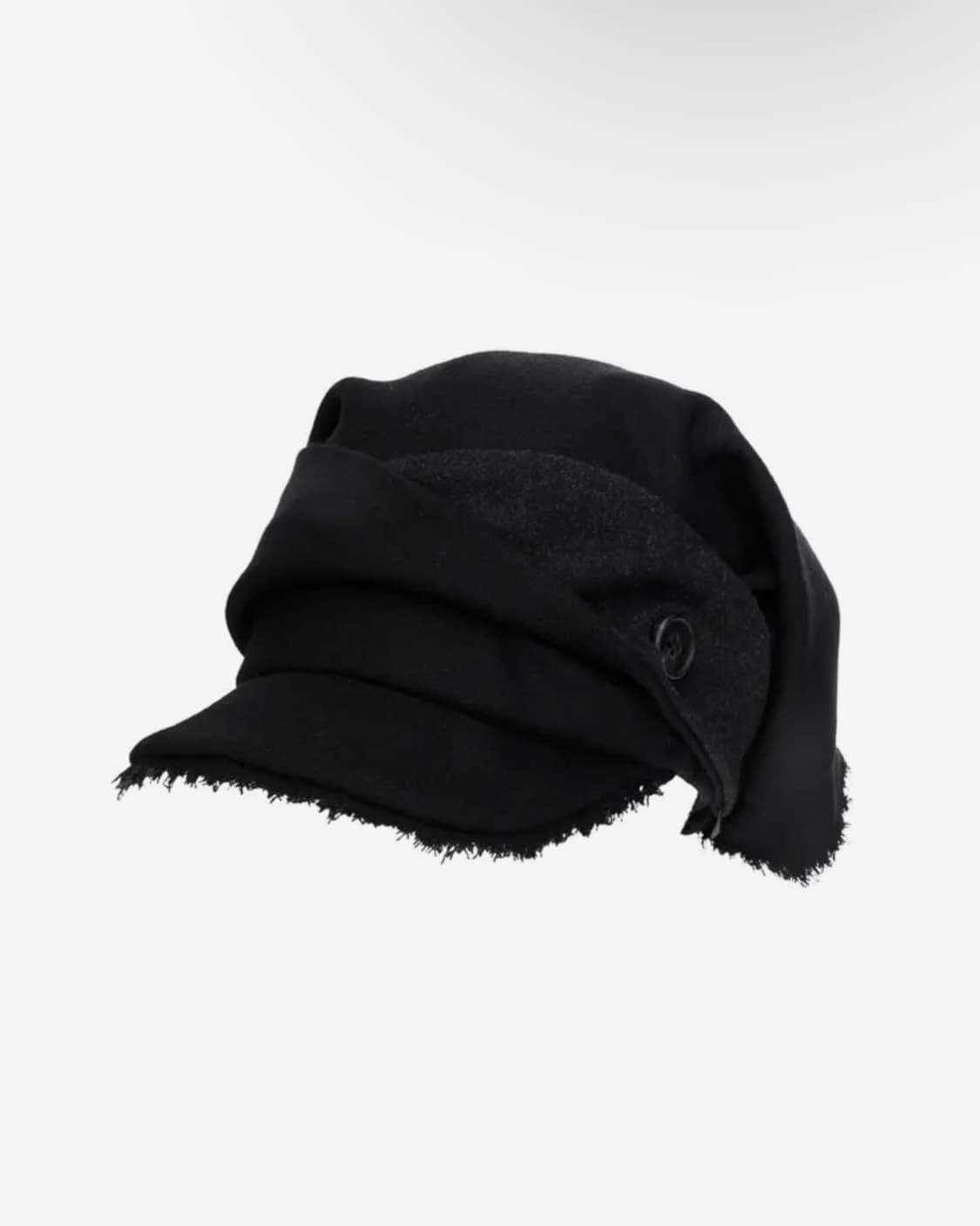 Ojos Scarf Veil Wool Cap / Black 상품이미지1