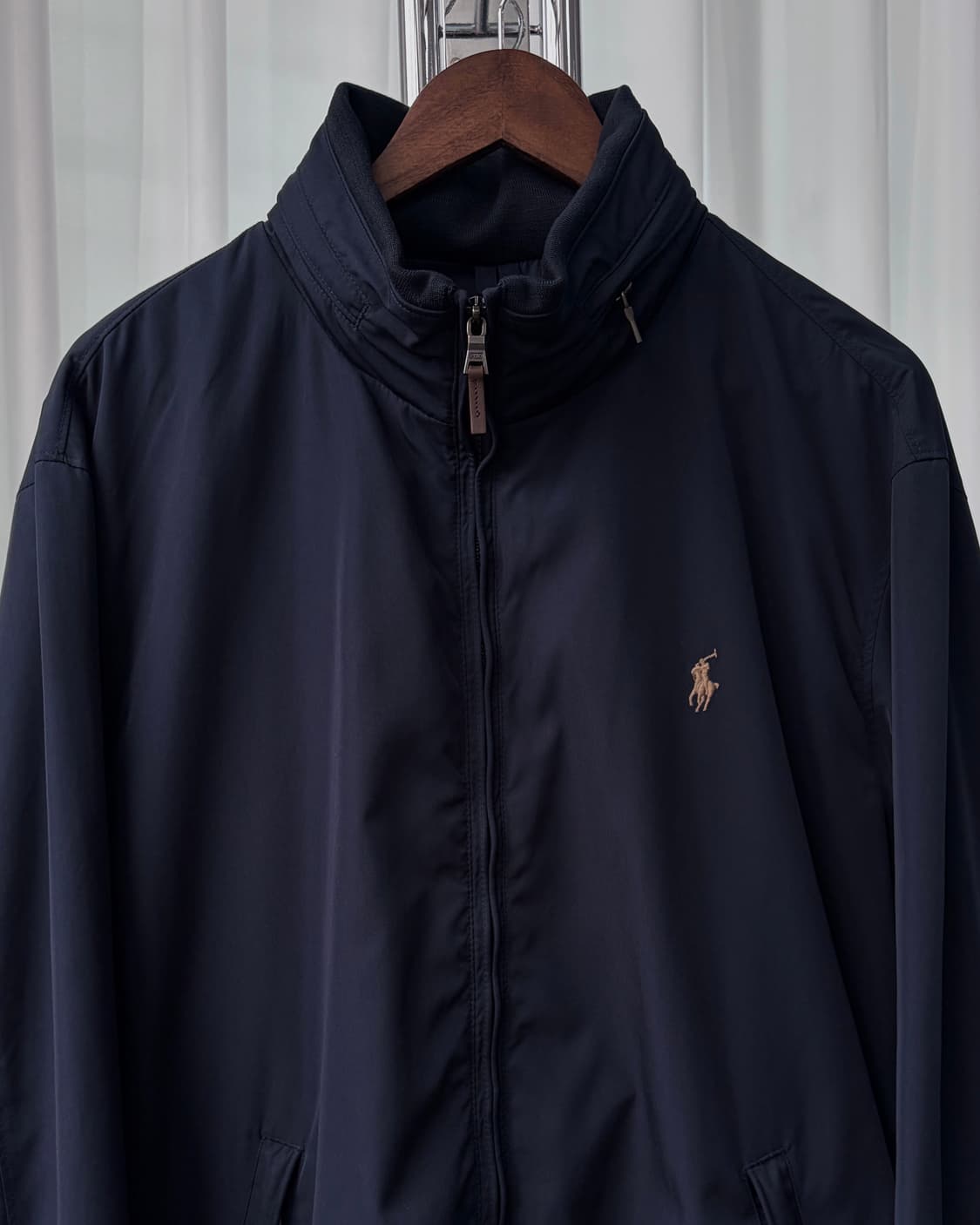 [XL]폴로 랄프로렌 폴리쉘 모크넥 바람막이 자켓 navy 상품이미지5