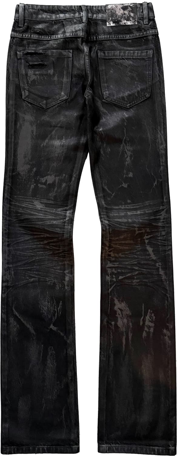 Oil Spill Straight Leg Denim  S 상품이미지4