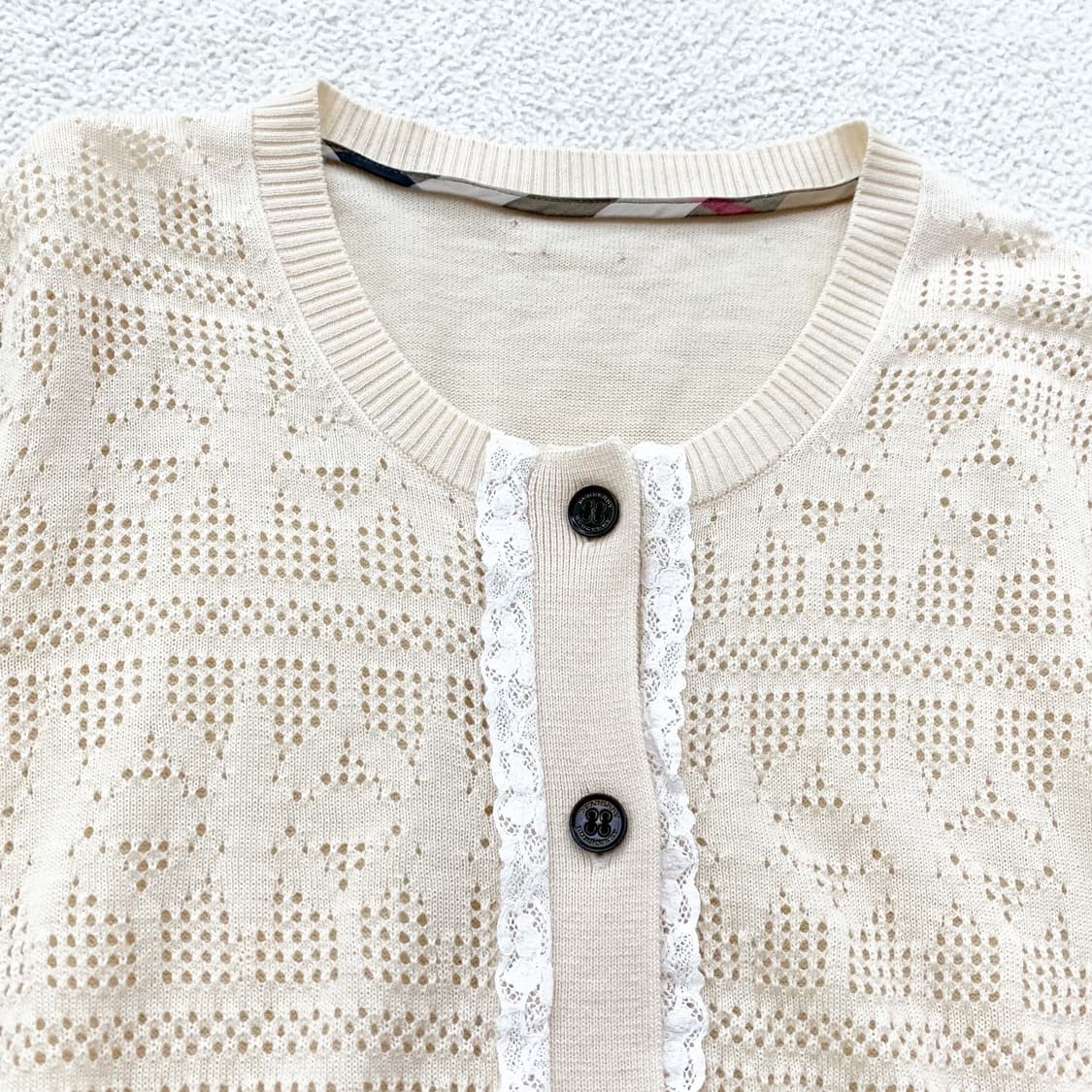 Burberry ♥ 버버리 크림아이보리 레이스 가디건 상품이미지2