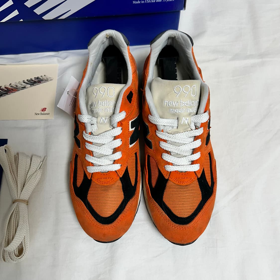 [255] 뉴발란스 990v2 마리골드 블랙 오렌지 M990AI2 상품이미지4