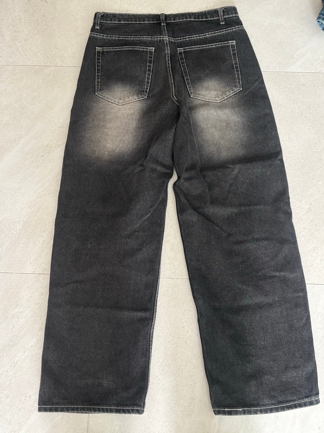 프런트 워싱 와이드 데님 상품이미지5