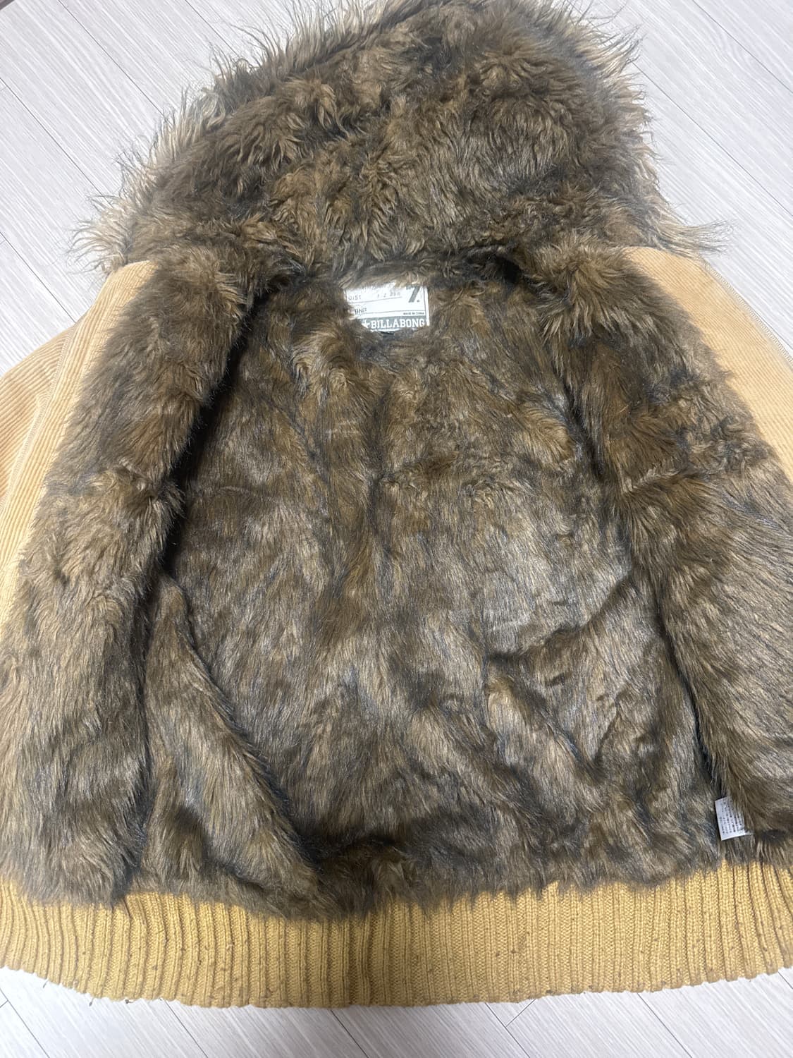 빈티지 퍼 후드 자켓 상품이미지2