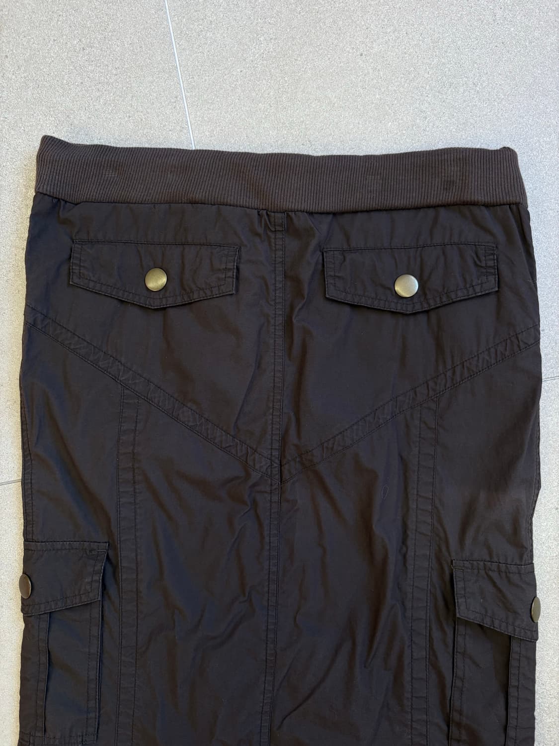 브라운 카고 롱스커트 상품이미지5