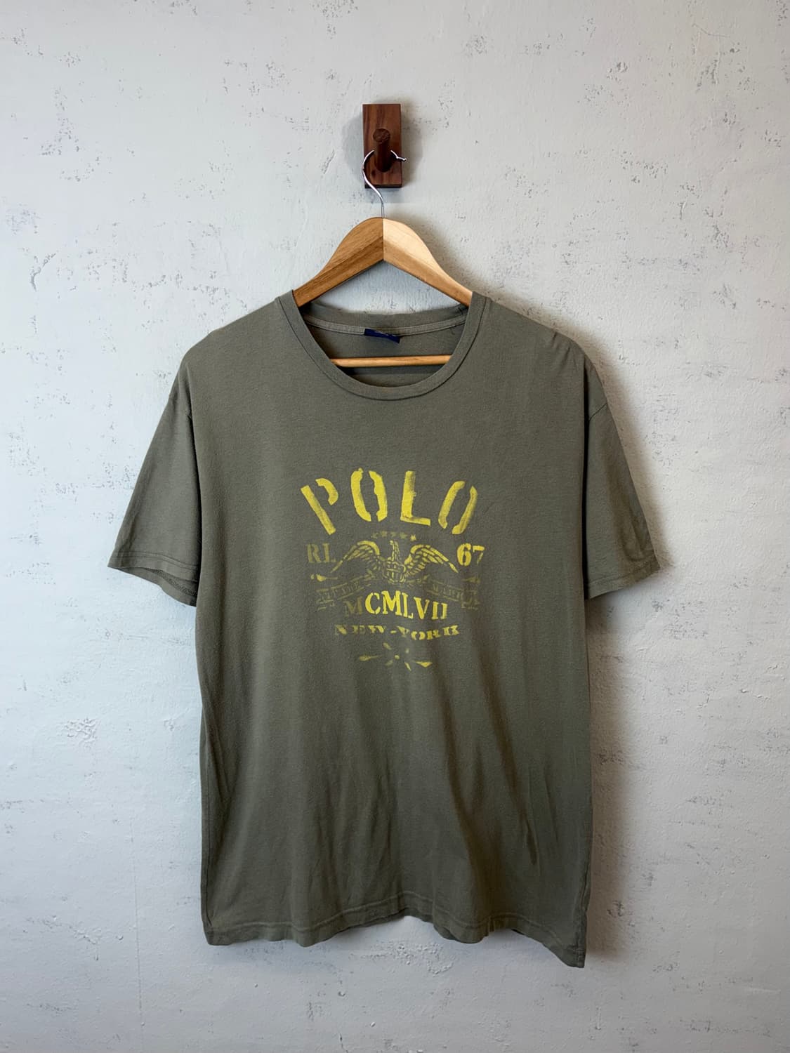 폴로랄프로렌 빈티지 카키 프린팅 반팔티 상품이미지1