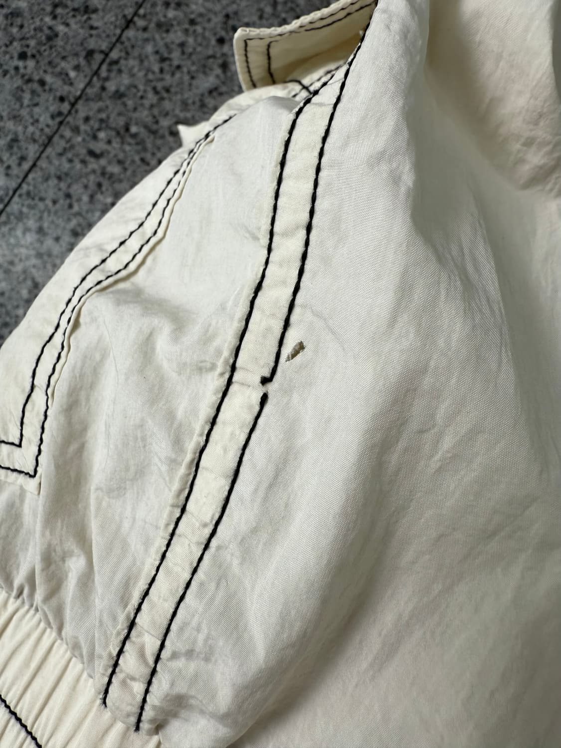 vintage ivory nylon jacket  상품이미지3