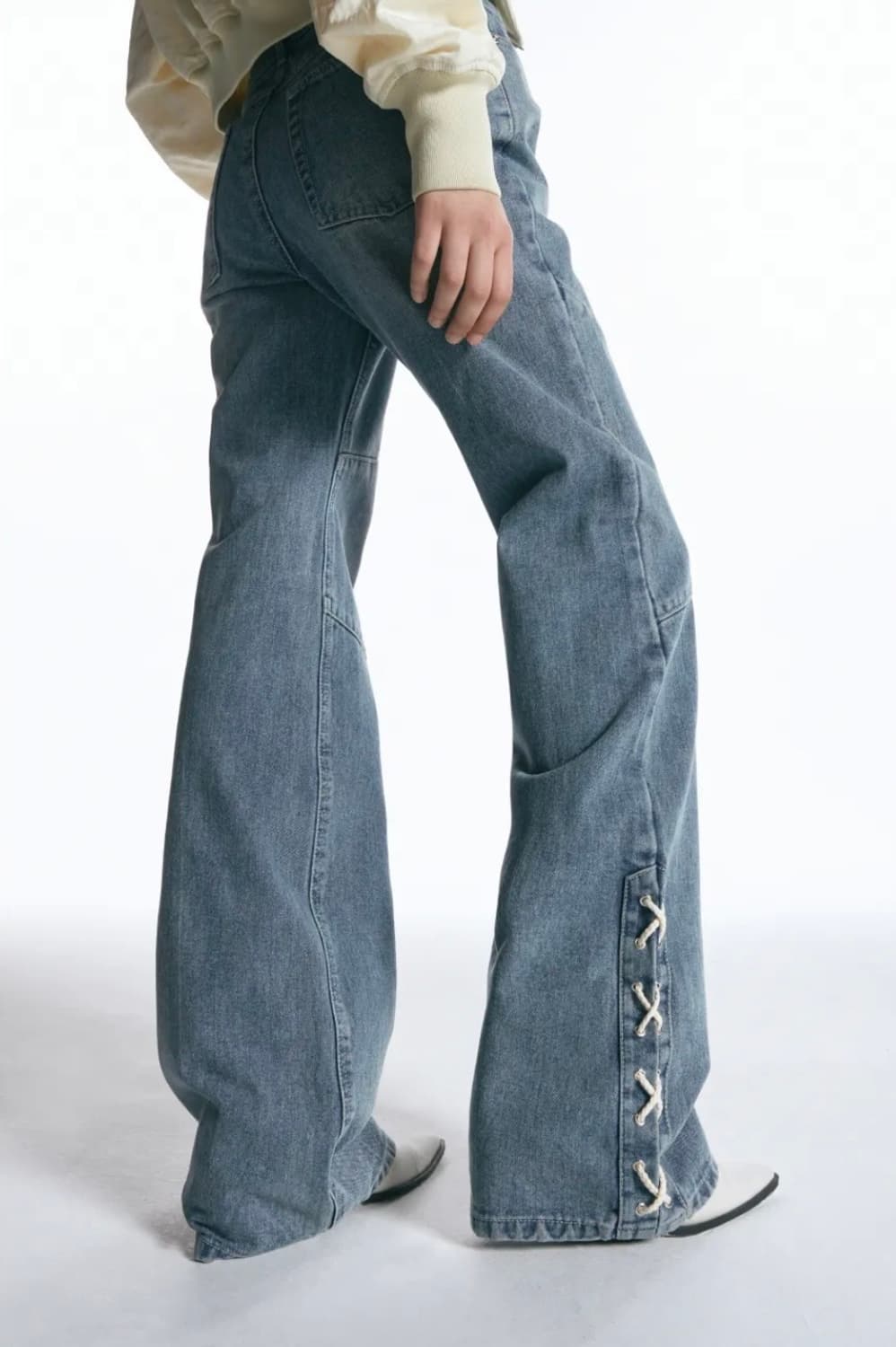 INSILENCE WOMEN 인사일런스우먼 레이스업 부츠컷 팬츠 상품이미지3