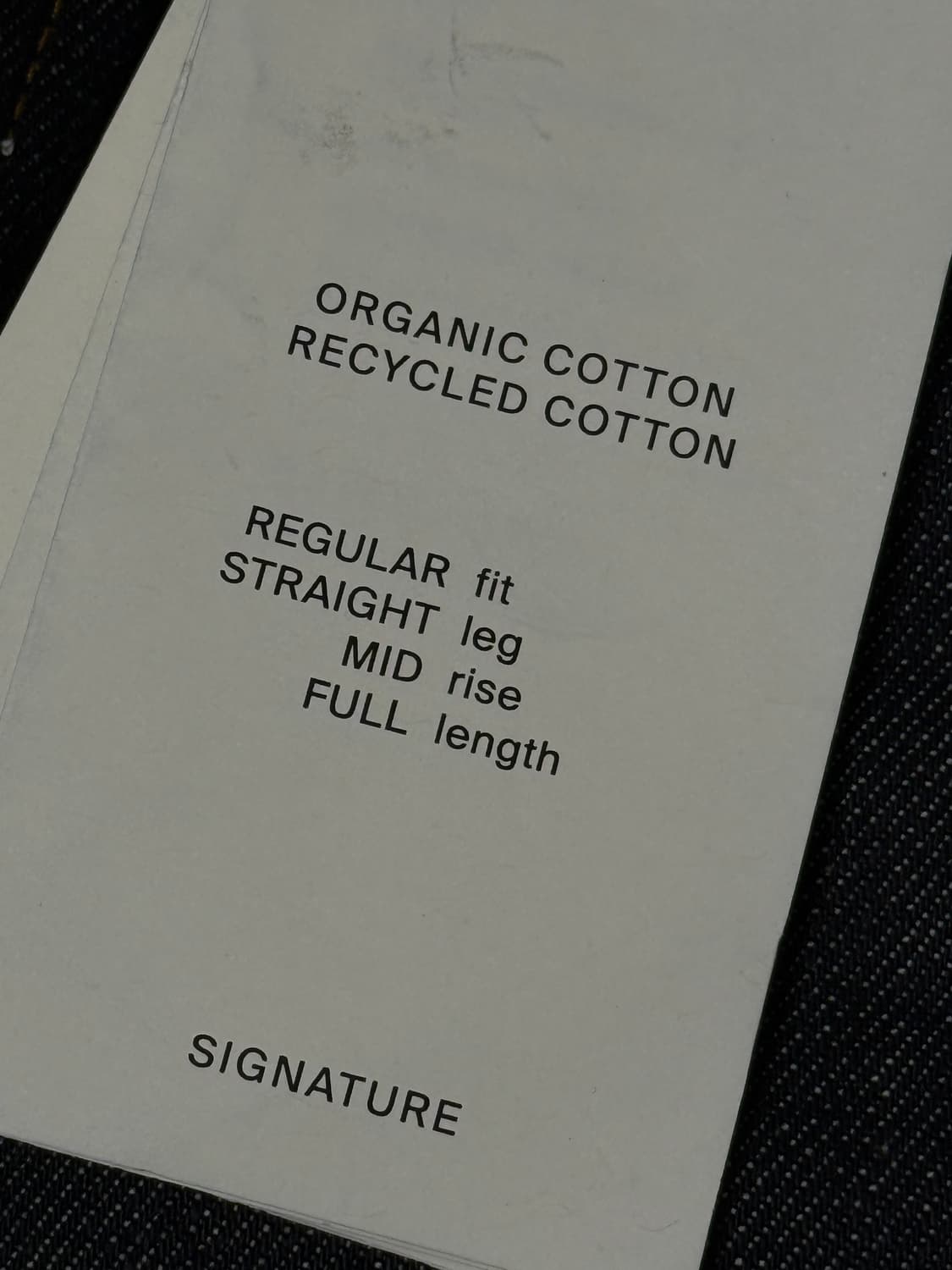 Cos 셀비지 스트레이트데님 28/32 상품이미지5