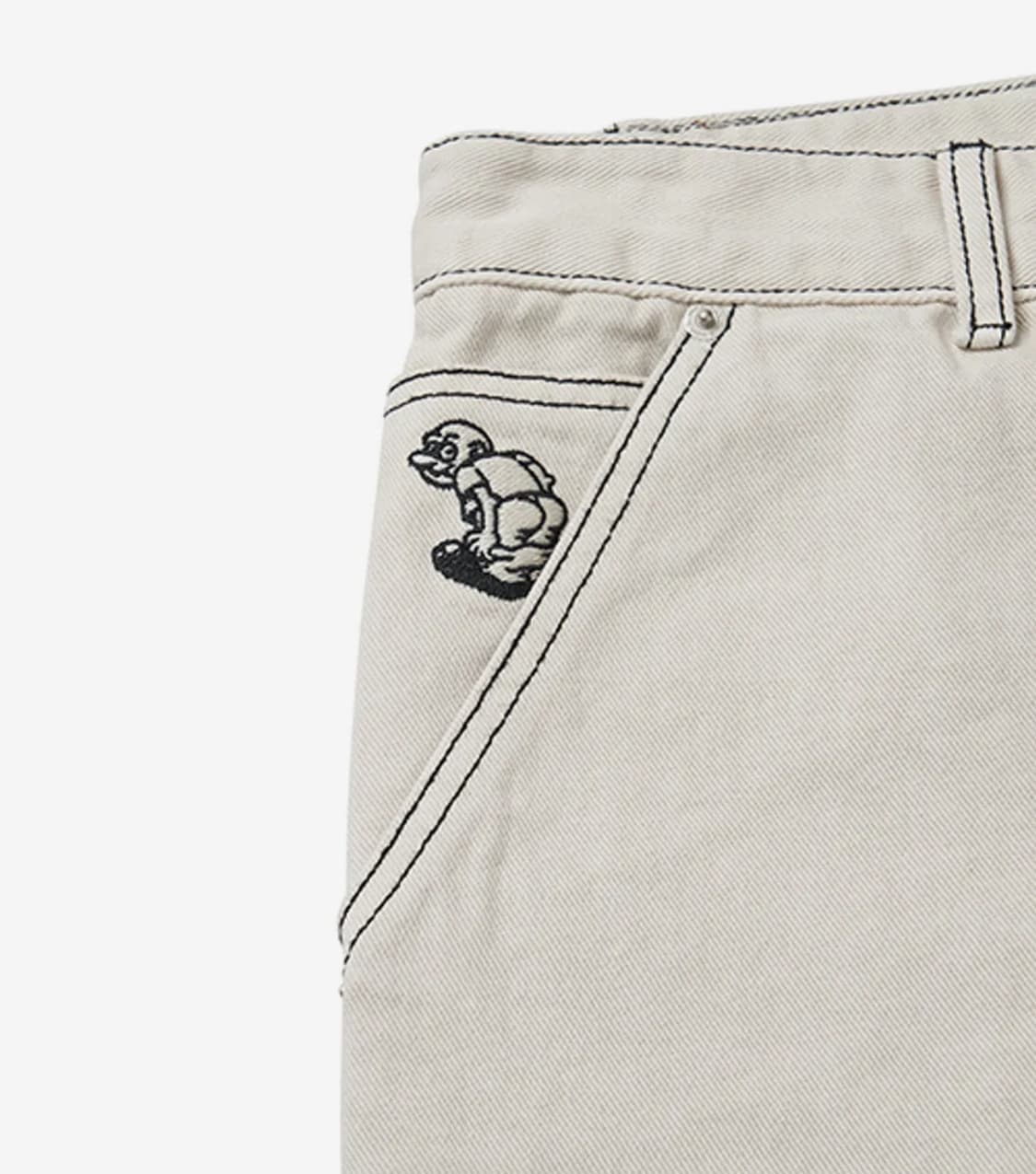 XL 위캔더스 draggy work pants 드래기 워크 팬츠 아이보리 상품이미지3