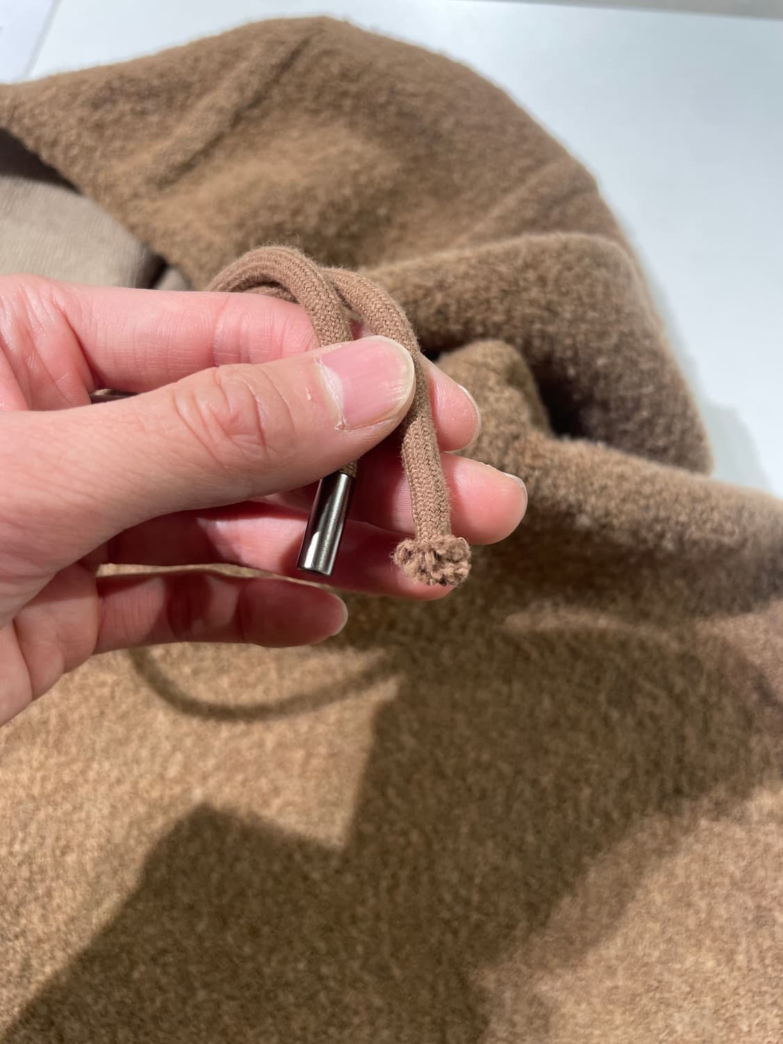 타임 옴므 브라운 울 부클 후디 상품이미지10