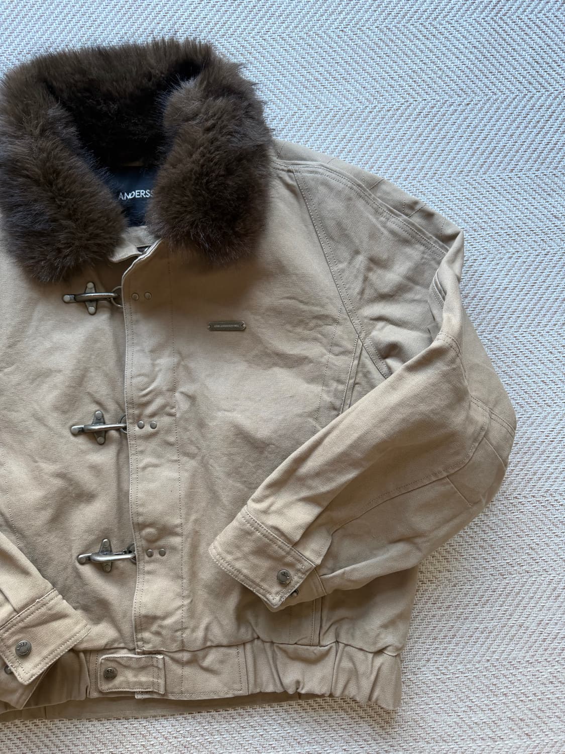 앤더슨벨 오르테가 워시드 코튼 자켓 베이지 XL 상품이미지3