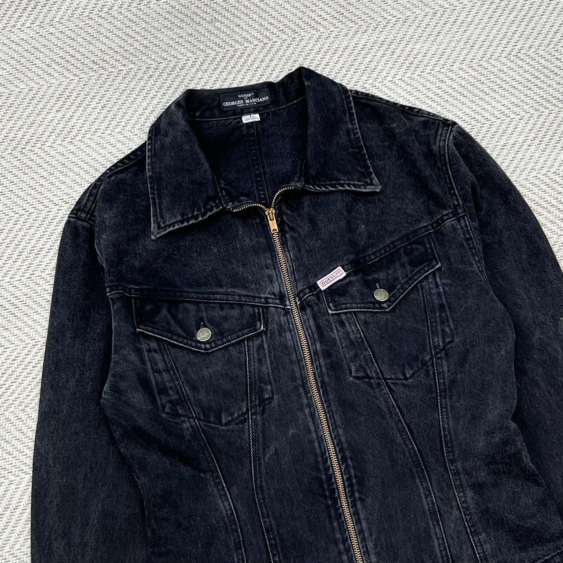 게스 투포켓 데님 집업 자켓 r2484 상품이미지3