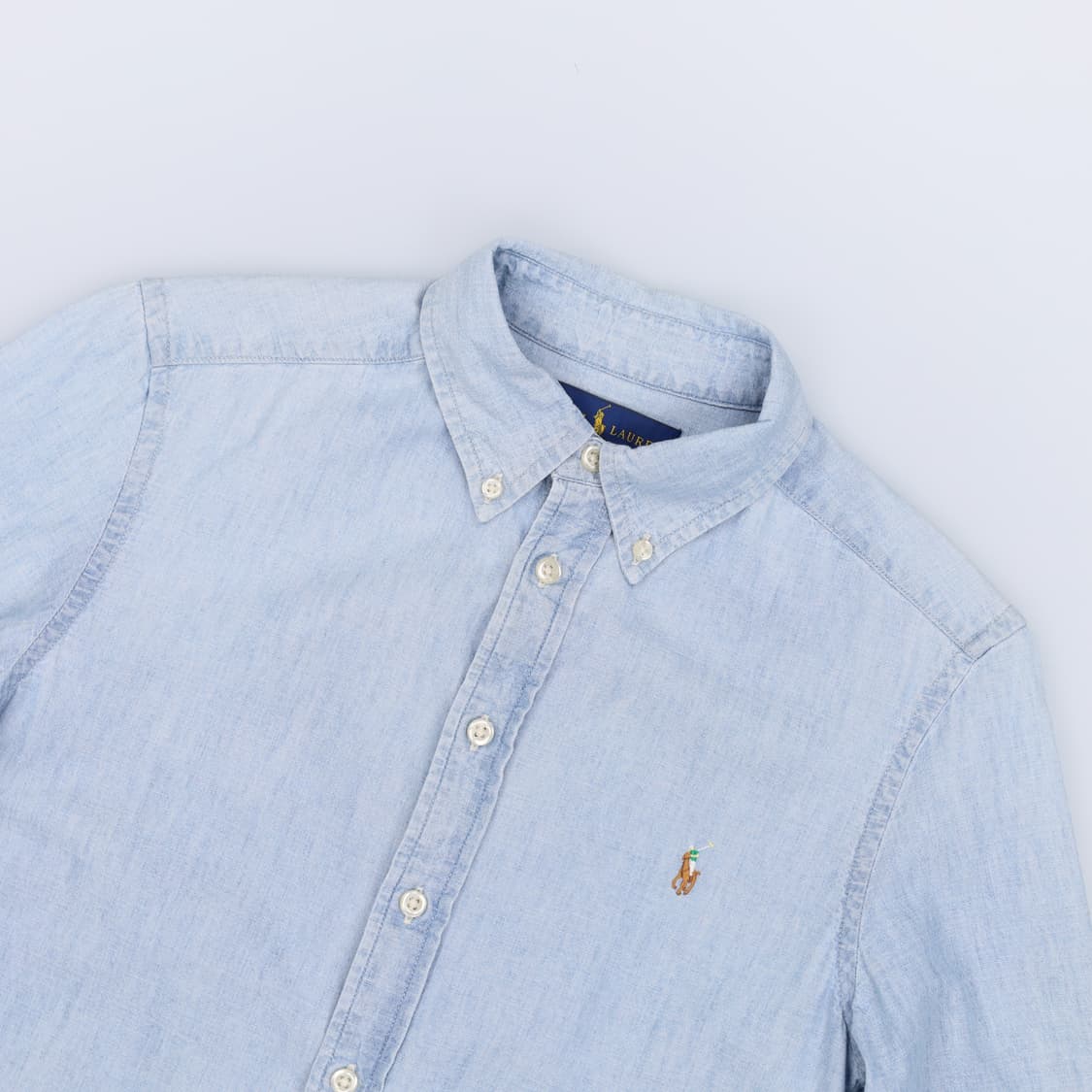 [M] 신형 폴로 랄프로렌 여성 샴브레이 데님 셔츠 청남방 3786 상품이미지3