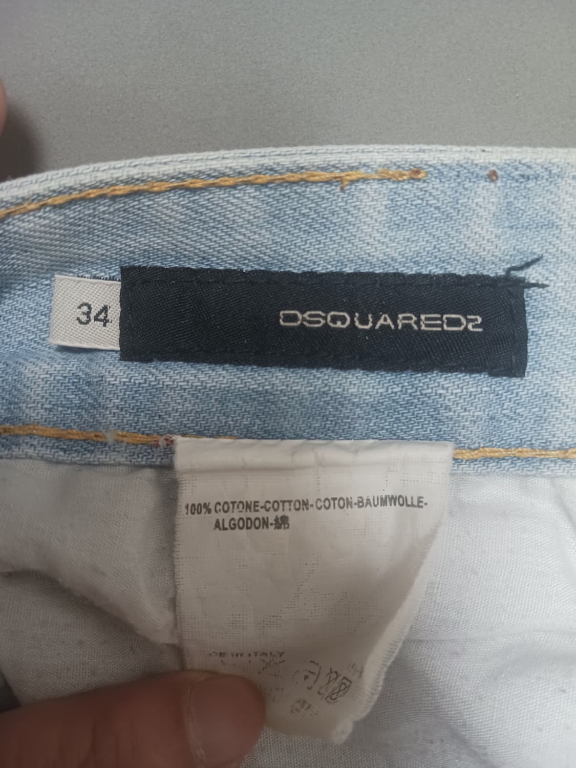 [34] 디스퀘어드2 연청 래더패치 슬림진 청바지 상품이미지10