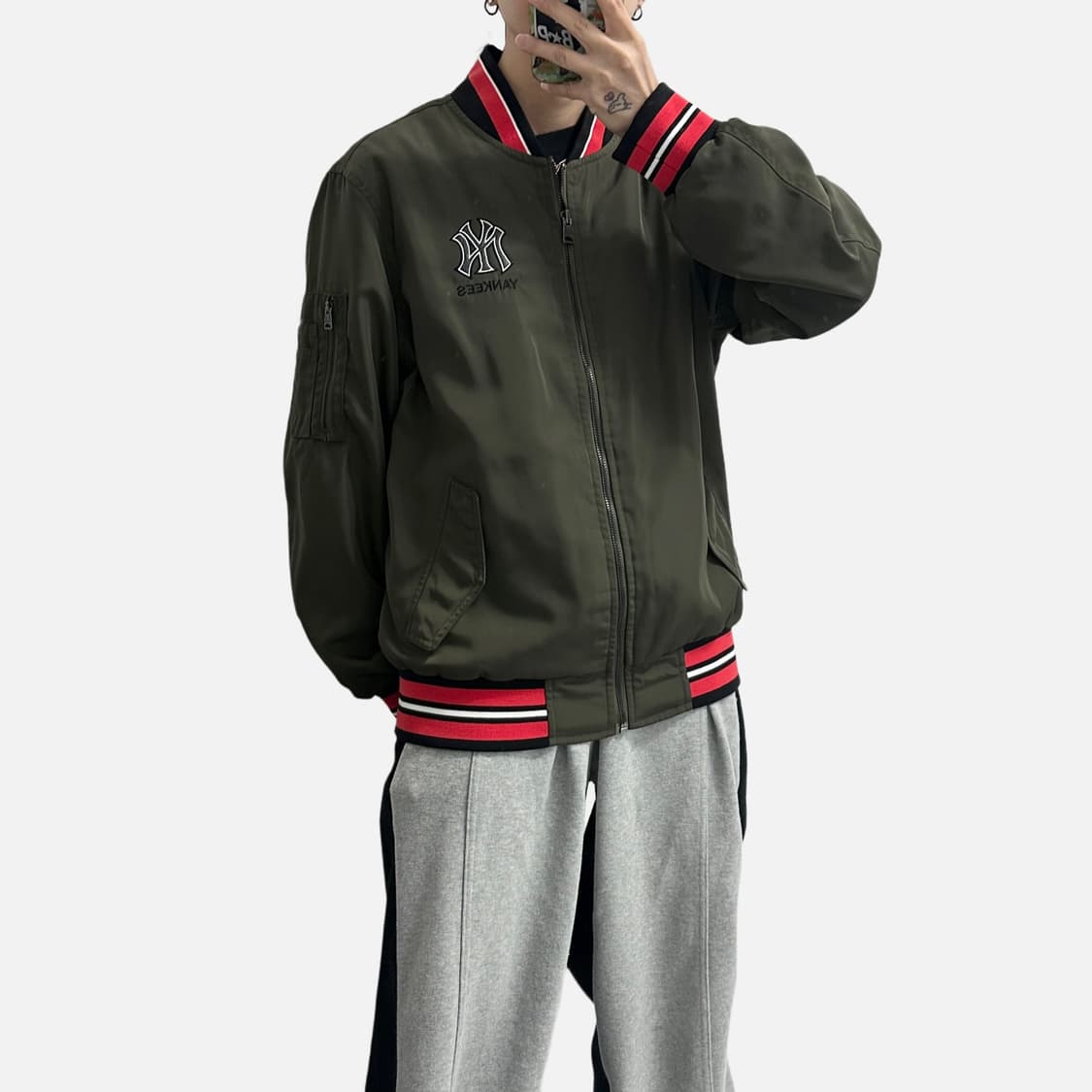 MLB 뉴욕양키즈 ma-1 항공점퍼 블루종 상품이미지2