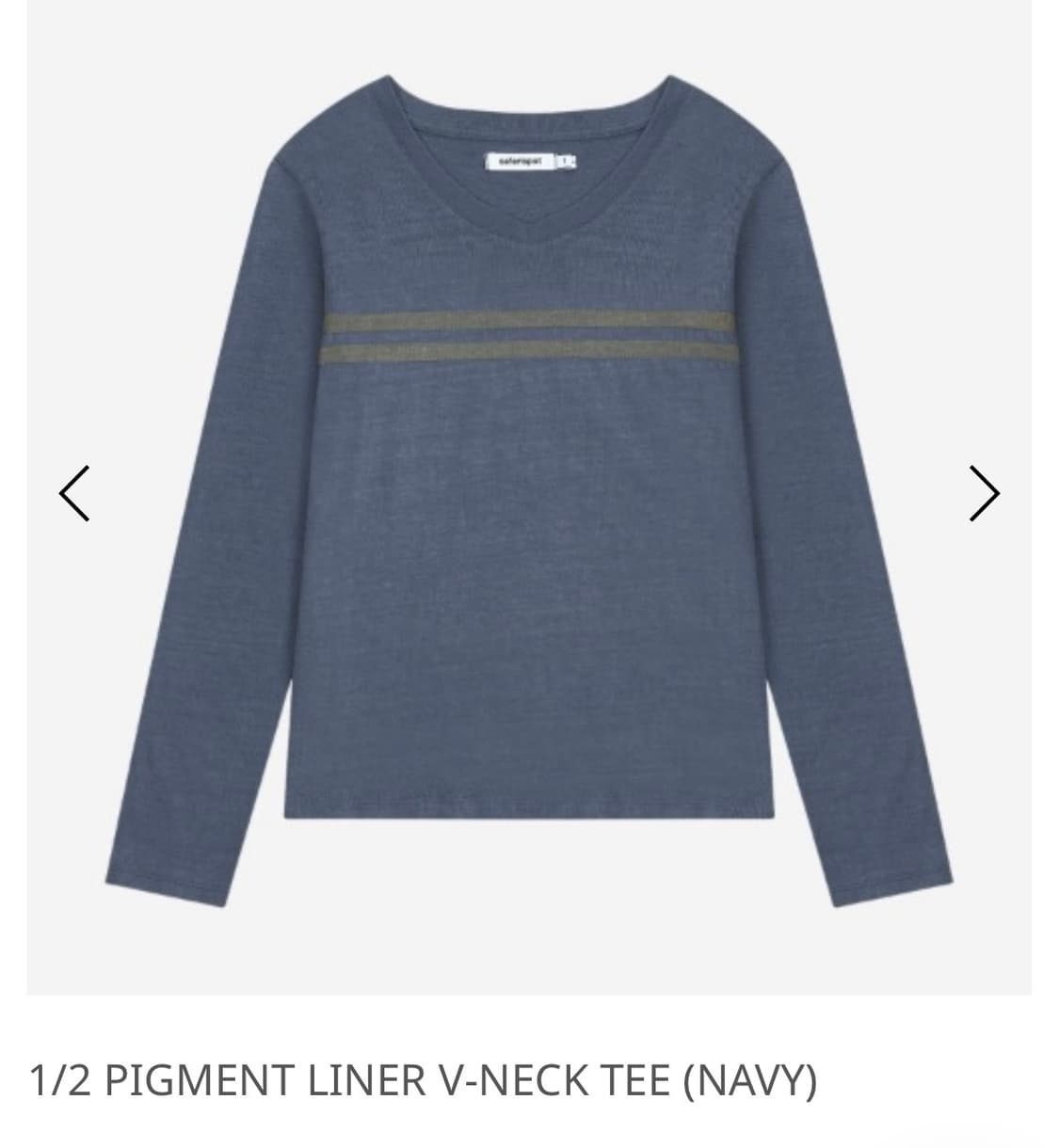 사파리스팟 피그먼트 브이넥 티 네이비 상품이미지1