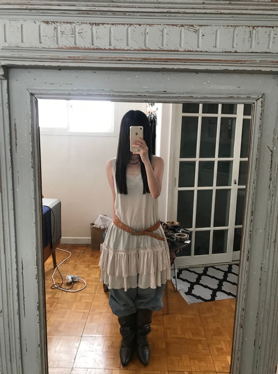 vintage ruffle one-piece 상품이미지1
