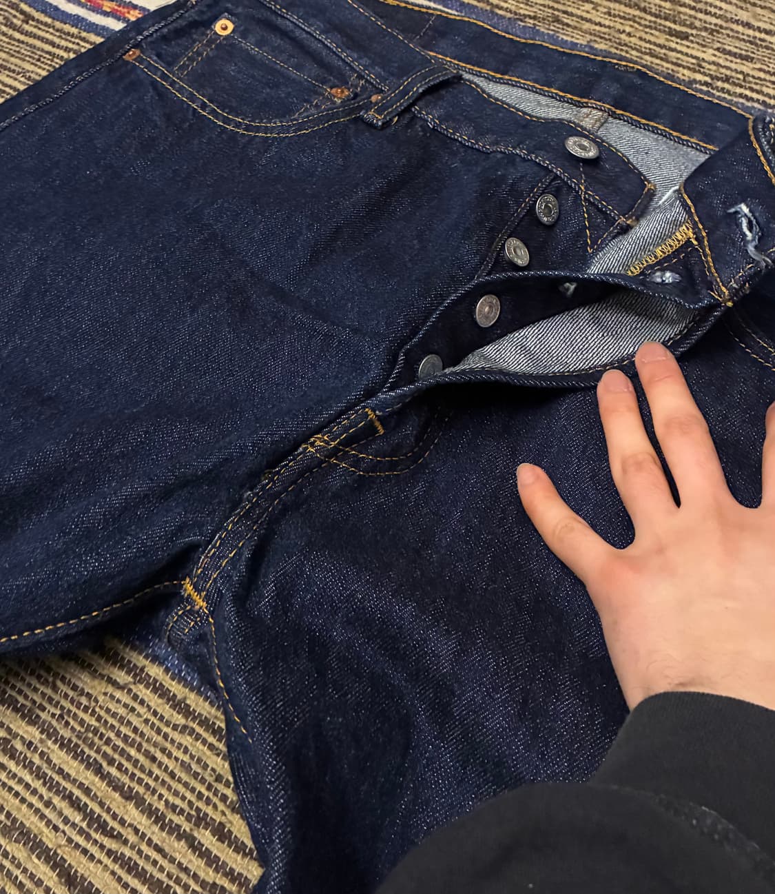 (33~34)Levis 리바이스 501 진청 데님 청바지 스트레이트핏 상품이미지3