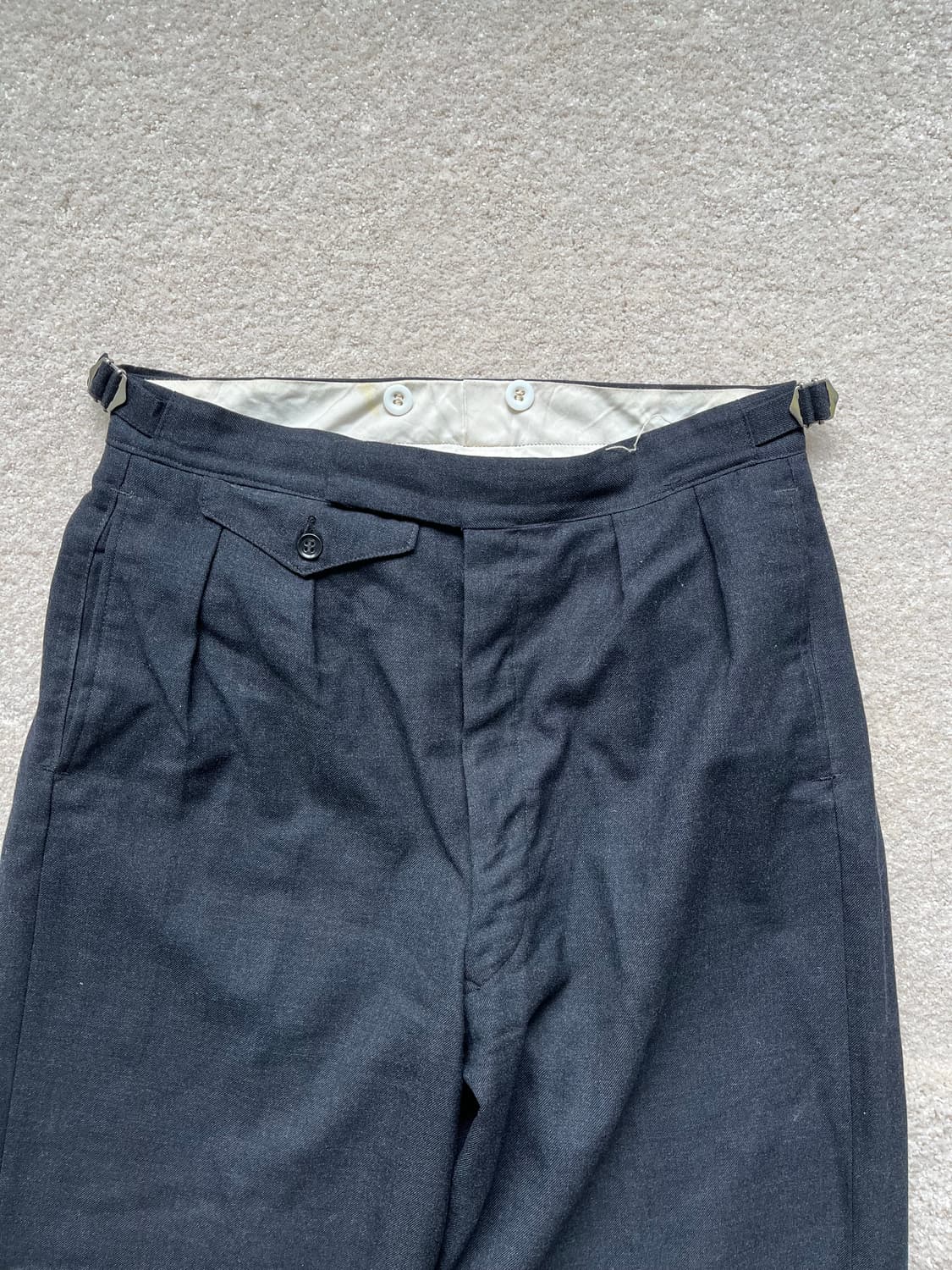 80s 유로피안 투 플리츠 울 드레스 팬츠 (30-31) 상품이미지3