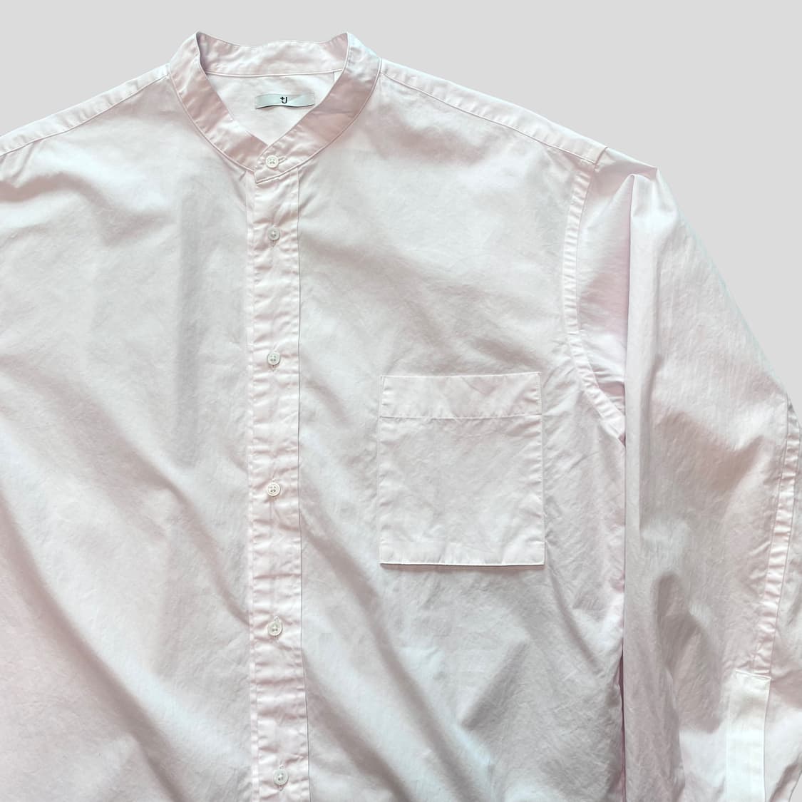 (L)유니클로 +J 수피마코튼 오버사이즈스탠칼라셔츠 상품이미지3