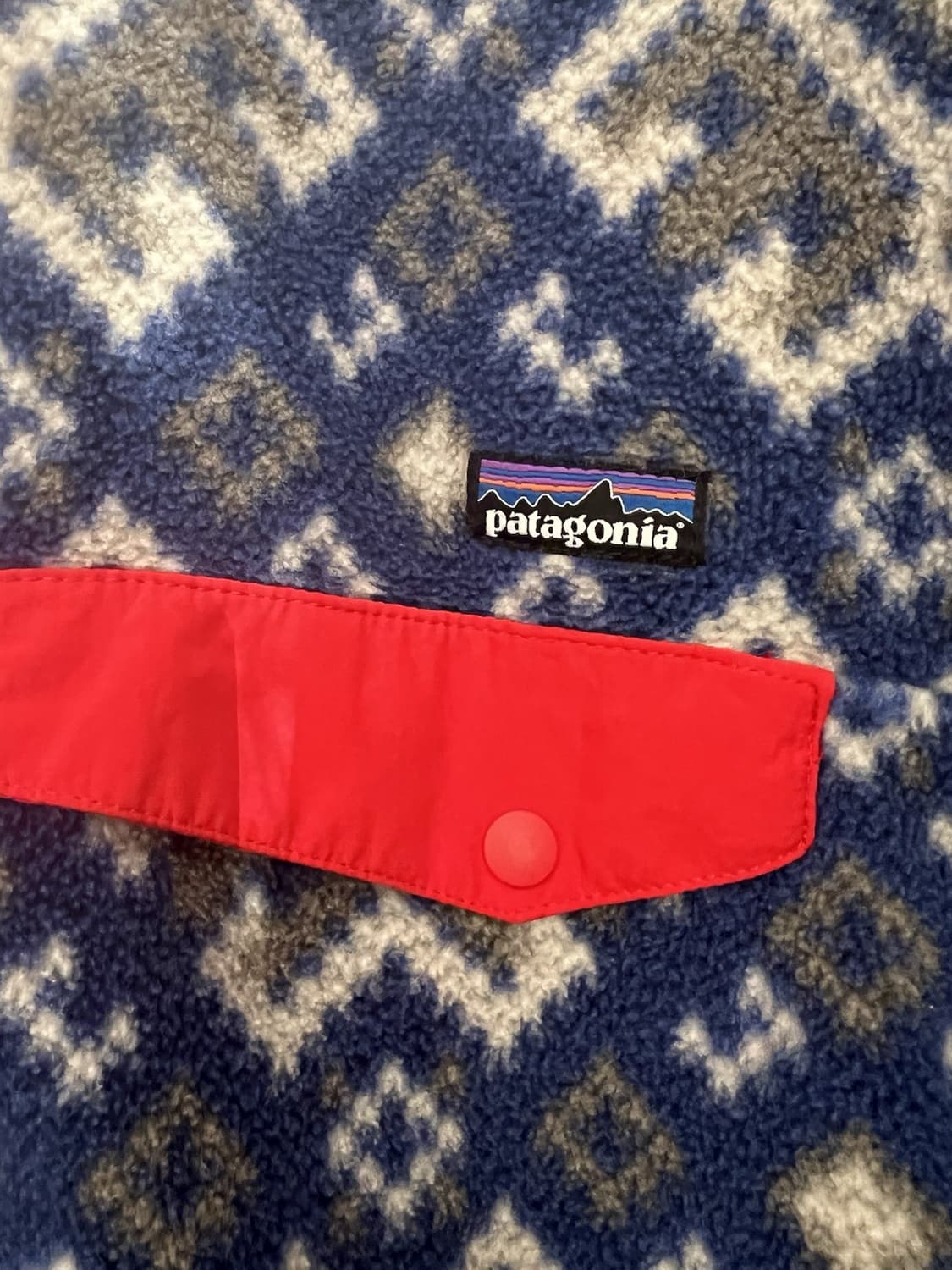 10s 파타고니아 신칠라 스냅-T 블루/레드 아즈텍 패턴 상품이미지2