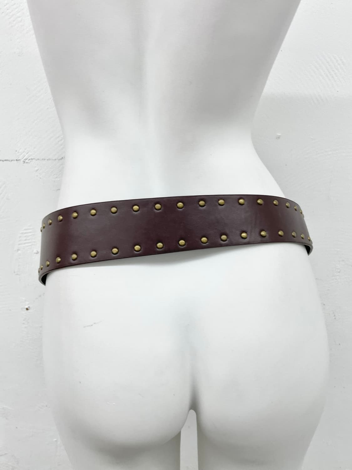 브라운 웨스턴 스터드 와이드 벨트 상품이미지3