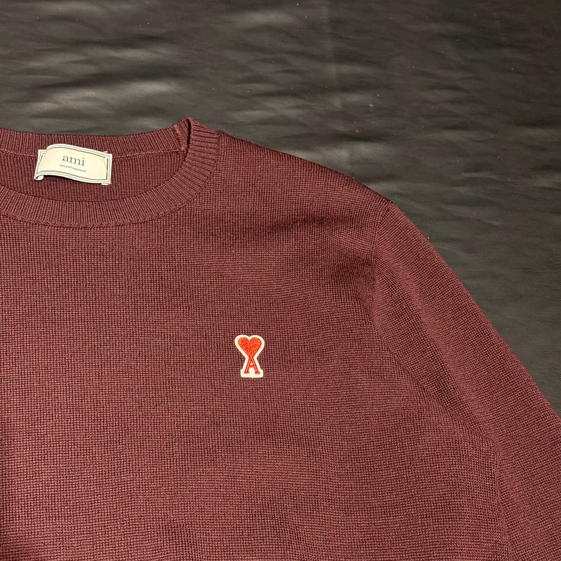 아미스몰로고 버건디니트 상품이미지3