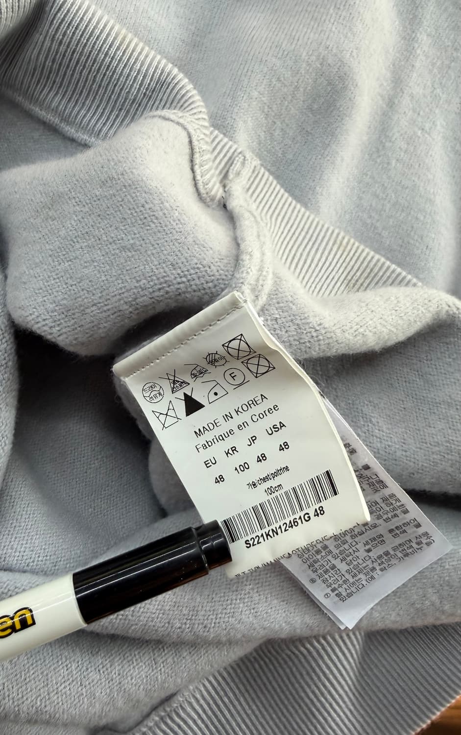 48/ 솔리드옴므 백로고 스웻 니트 상품이미지8