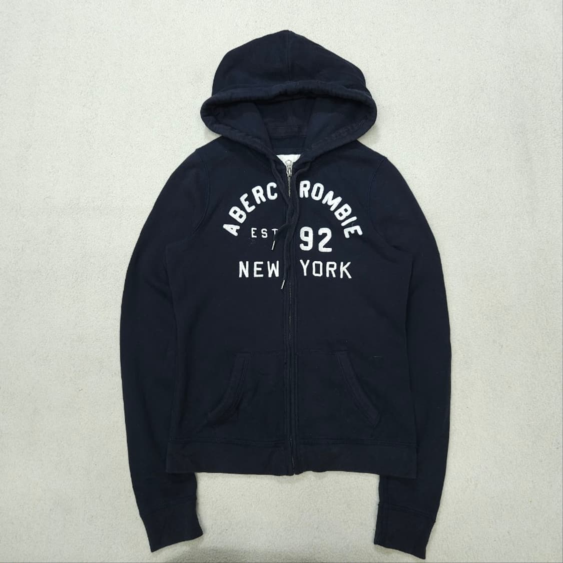 아베크롬비 아치 로고 후드 집업 L 네이비 상품이미지1