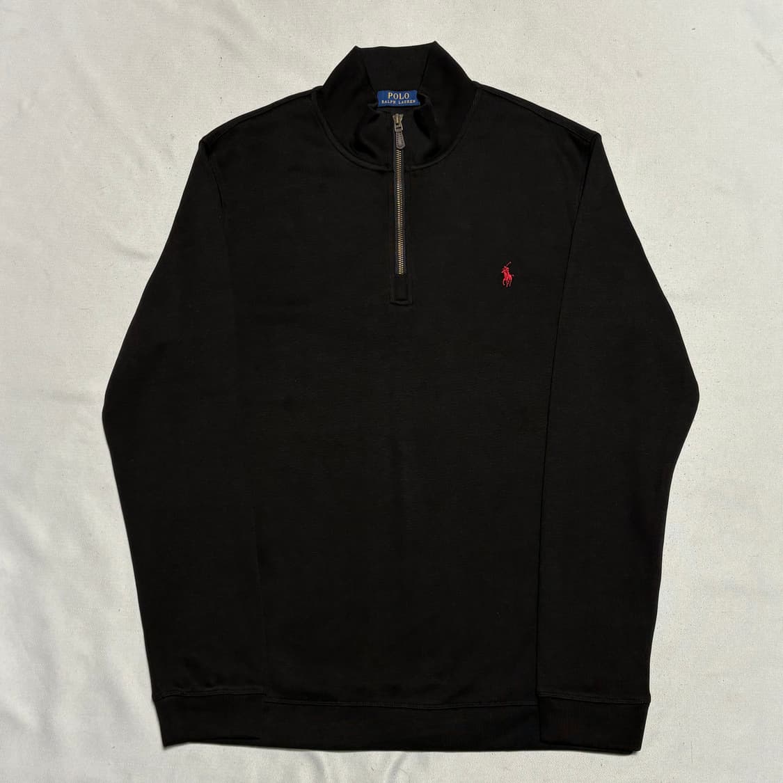 XXL 폴로랄프로렌 블랙 코튼 반집업 니트 상품이미지2