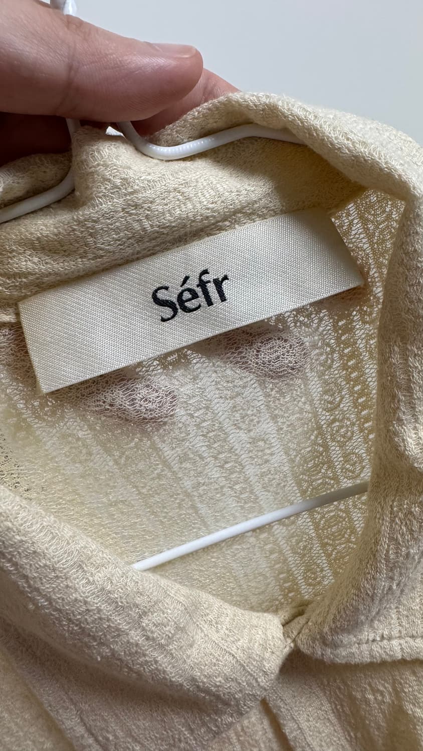 [3] 세퍼 Sefr 리플리 니트 가디건 셔츠 아이보리 상품이미지6