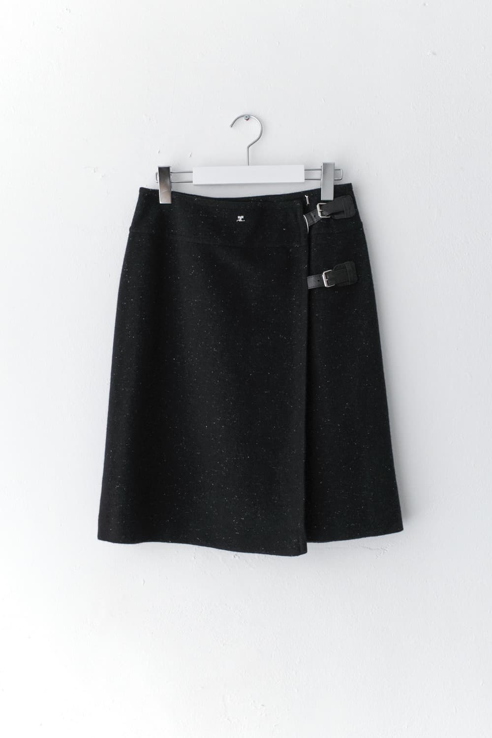 courreges) wool buckle wrap skirt  상품이미지1