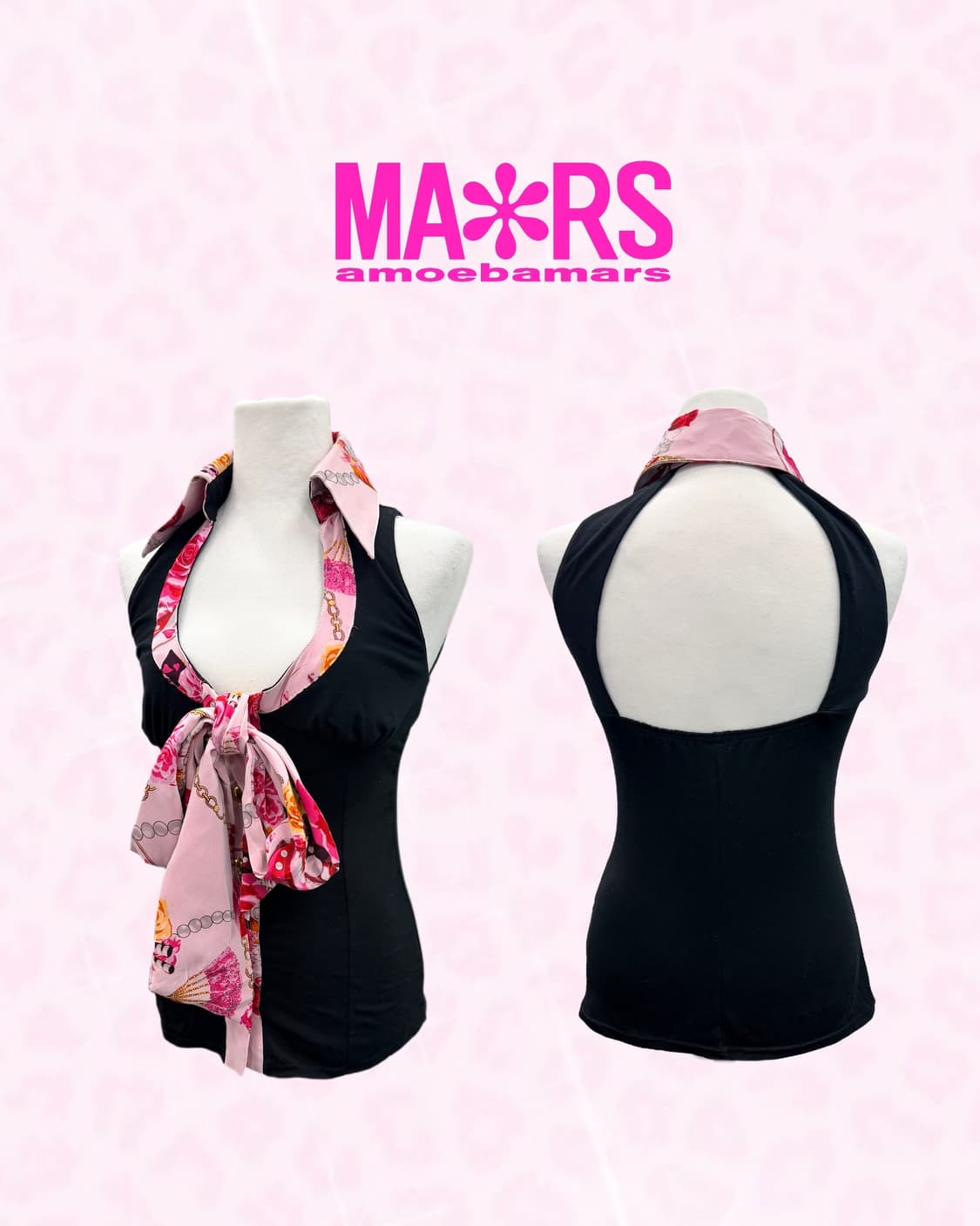 마즈 ma*rs 갸루 리본 홀터넥 탑 상품이미지2