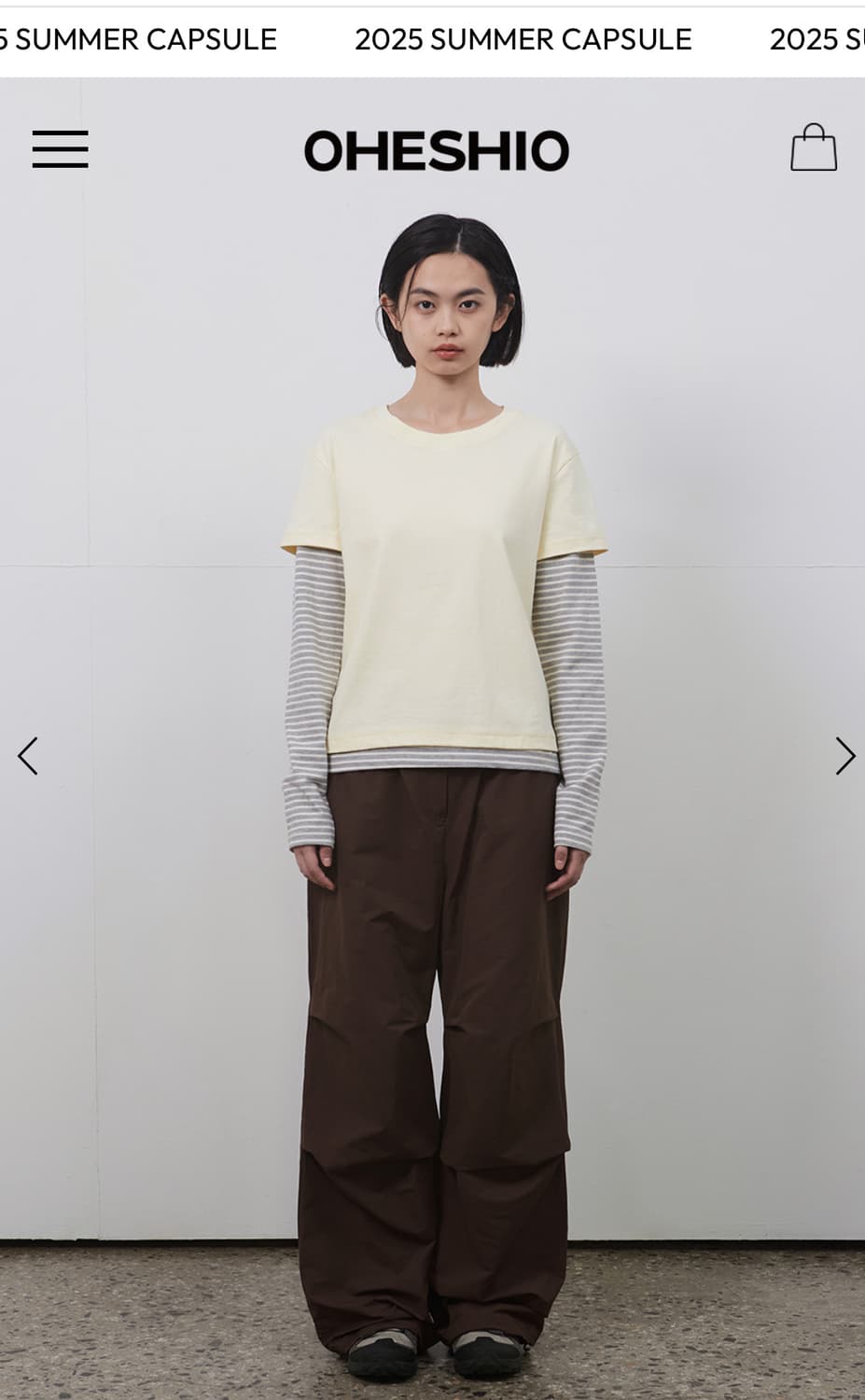 오헤시오 LAYERED STRIPE T-SHIRT 상품이미지2