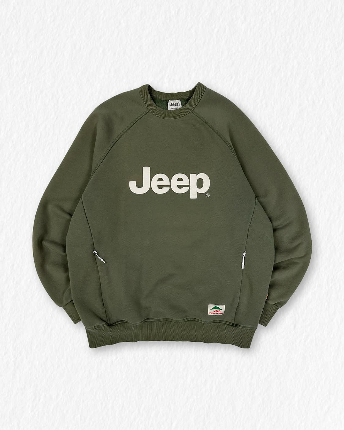 JEEP 로고 맨투맨 카키 상품이미지1