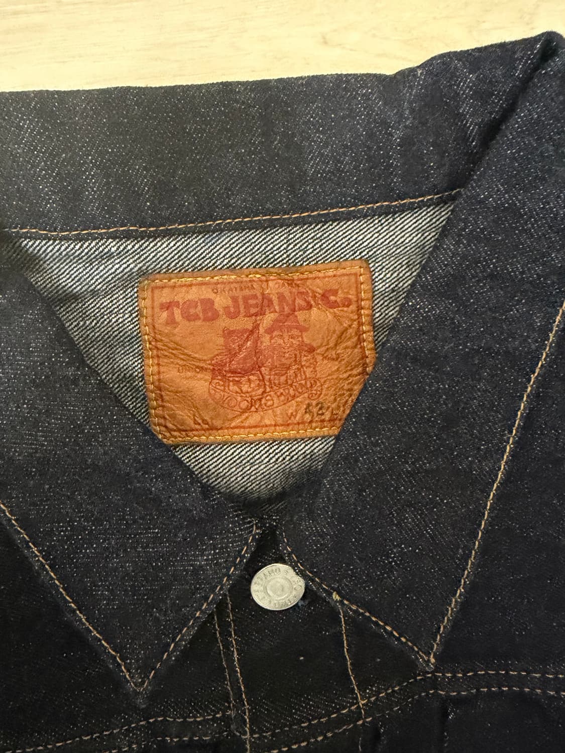 Tcb jeans 30s 1세대 데님자켓 원워시 42사이즈 새제품 상품이미지3