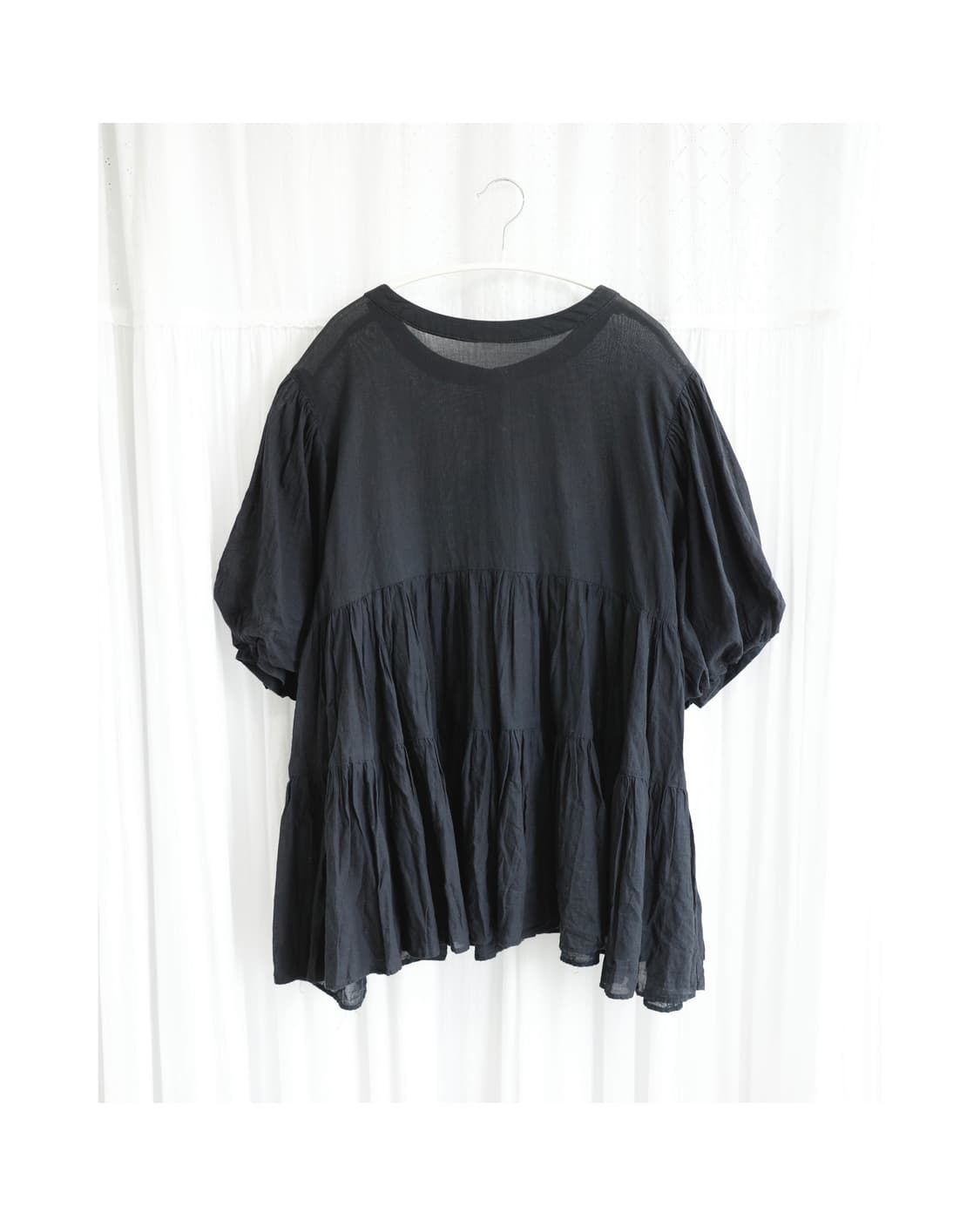Black balloon blouse 상품이미지5